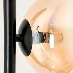 hofstein Lampadaire - Verre 10 cm, 12 cm, 15 cm Remaisnil Ambre, Clair, 6 lumières* Lampes En Verre