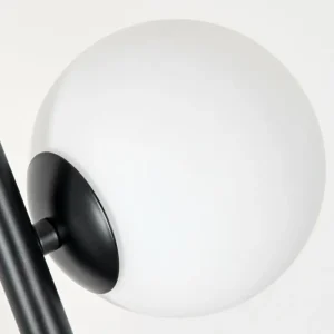 hofstein Lampadaire - Verre 10 cm, 12 cm Remaisnil Blanc, 6 lumières* Lampes En Verre