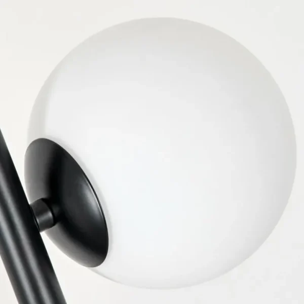 hofstein Lampadaire - Verre 10 cm, 12 cm Remaisnil Blanc, 6 lumières* Lampes En Verre