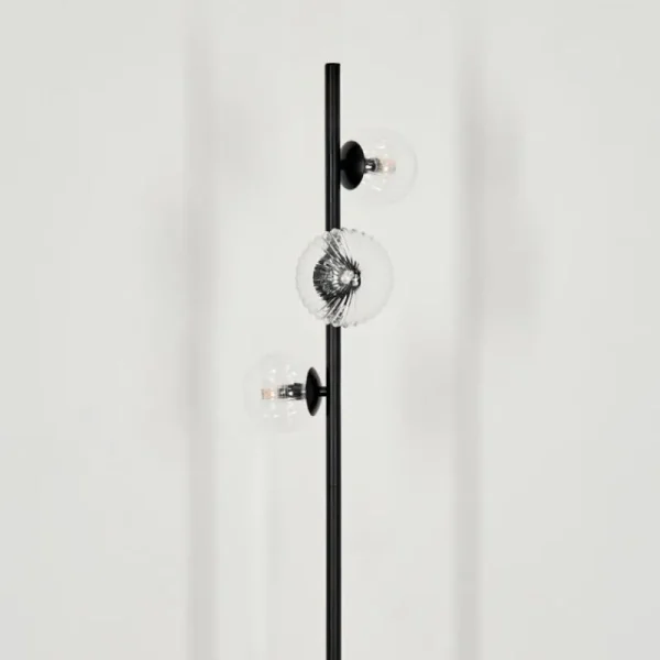 hofstein Lampadaire - Verre 10 cm, 12 cm Remaisnil Clair, 3 lumières* Lampes Modernes