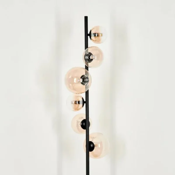 hofstein Lampadaire - Verre 10 cm, 12 cm, 15 cm Remaisnil Ambre, Clair, 6 lumières* Lampes En Verre