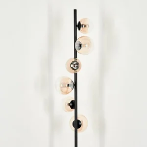 hofstein Lampadaire - Verre 10 cm, 12 cm Remaisnil Ambre, Clair, 6 lumières* Lampes En Verre