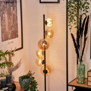 hofstein Lampadaire - Verre 10 cm, 12 cm, 15 cm Remaisnil Ambre, 6 lumières* Lampes Modernes