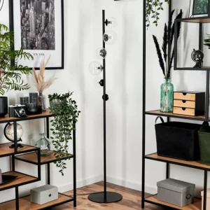 hofstein Lampadaire - Verre 10 cm, 12 cm Remaisnil Clair, 6 lumières* Lampes Modernes