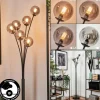 hofstein Lampadaire - Verre 10 cm Bernado Clair, Fumé, 6 lumières* Lampes Modernes