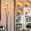 hofstein Lampadaire - Verre 10 cm Bernado Ambre, 3 lumières* Lampes Modernes