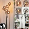 hofstein Lampadaire - Verre 12 cm Bernado Fumé, 6 lumières* Lampes Modernes