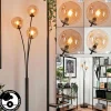 hofstein Lampadaire - Verre 12 cm Bernado Ambre, 3 lumières* Lampes En Verre