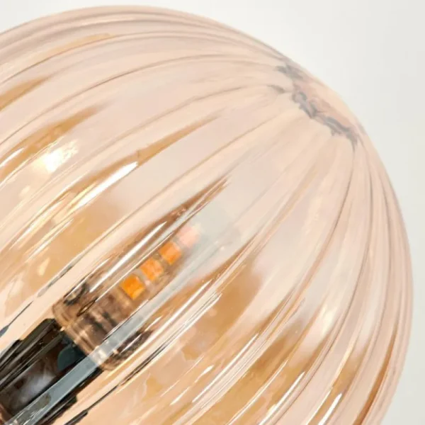 hofstein Lampadaire - Verre 10 cm Bernado Ambre, 5 lumières* Lampes Modernes