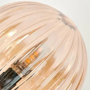 hofstein Lampadaire - Verre 10 cm Bernado Ambre, 3 lumières* Lampes Modernes