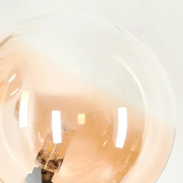 hofstein Lampadaire - Verre 15 cm Bernado Ambre, Clair, 3 lumières* Lampes En Verre