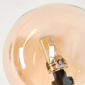 hofstein Lampadaire - Verre 10 cm Bernado Ambre, 6 lumières* Lampes En Verre