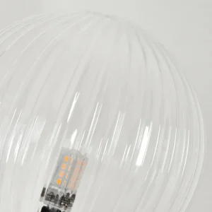hofstein Lampadaire - Verre 15 cm Bernado Clair, 3 lumières* Lampes Modernes
