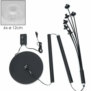 hofstein Lampadaire - Verre 12 cm Bernado Clair, 6 lumières* Lampes Modernes