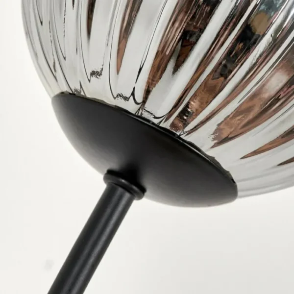 hofstein Lampadaire - Verre 10 cm Bernado Fumé, 3 lumières* Lampes Modernes