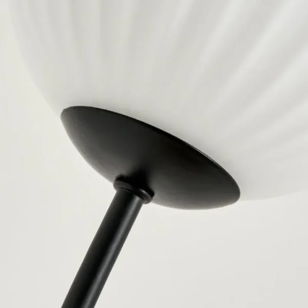 hofstein Lampadaire - Verre 12 cm Bernado Blanc, 3 lumières* Lampes Modernes