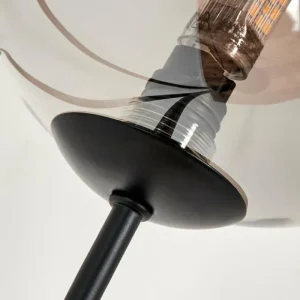 hofstein Lampadaire - Verre 15 cm Bernado Fumé, 3 lumières* Lampes Modernes