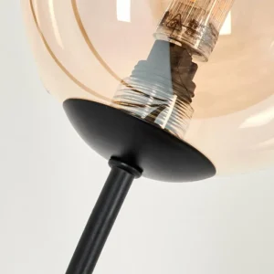 hofstein Lampadaire - Verre 12 cm Bernado Ambre, 3 lumières* Lampes En Verre