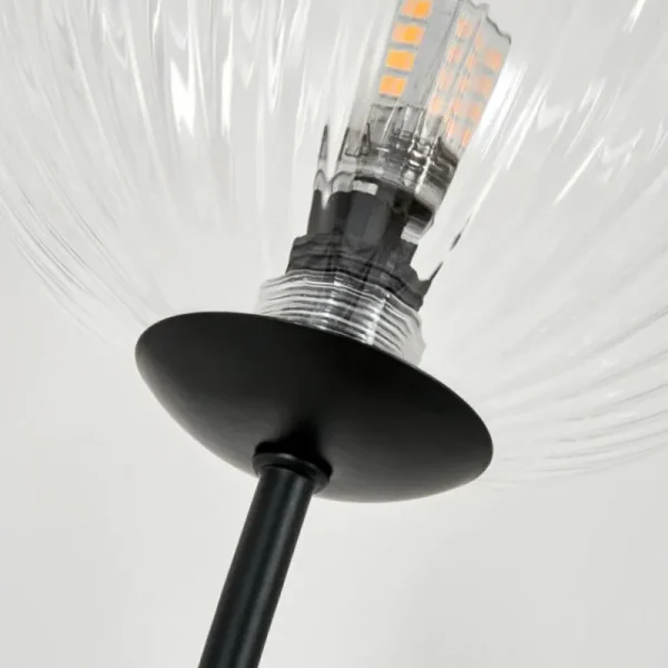hofstein Lampadaire - Verre 15 cm Bernado Clair, 3 lumières* Lampes Modernes