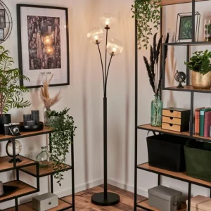 hofstein Lampadaire - Verre 15 cm Bernado Clair, 3 lumières* Lampes Modernes