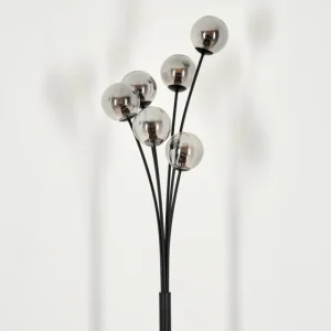 hofstein Lampadaire - Verre 10 cm Bernado Clair, Fumé, 6 lumières* Lampes Modernes