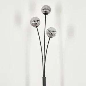 hofstein Lampadaire - Verre 10 cm Bernado Fumé, 3 lumières* Lampes Modernes