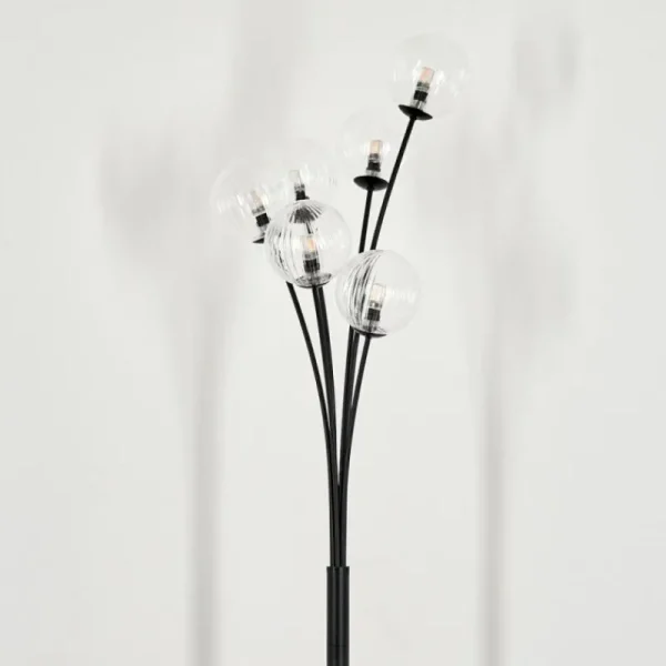 hofstein Lampadaire - Verre 12 cm Bernado Clair, 6 lumières* Lampes Modernes