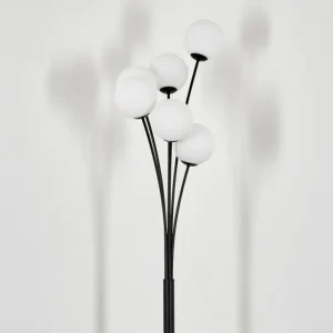 hofstein Lampadaire - Verre 12 cm Bernado Blanc, 6 lumières* Lampes Modernes