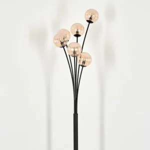 hofstein Lampadaire - Verre 10 cm Bernado Ambre, 6 lumières* Lampes Modernes