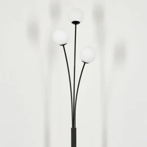 hofstein Lampadaire - Verre 10 cm Bernado Blanc, 3 lumières* Lampes En Verre