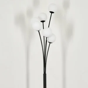 hofstein Lampadaire - Verre 10 cm Bernado Blanc, 6 lumières* Lampes En Verre