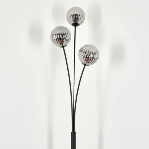 hofstein Lampadaire - Verre 12 cm Bernado Fumé, 3 lumières* Lampes Modernes