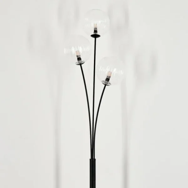 hofstein Lampadaire - Verre 15 cm Bernado Clair, 3 lumières* Lampes Modernes