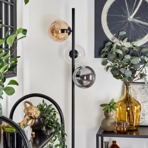 hofstein Lampadaire - Verre 15 cm Gastor Ambre, Clair, Fumé, 3 lumières* Lampes Modernes