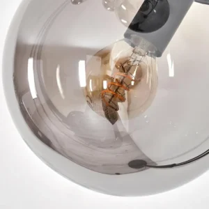 hofstein Lampadaire - Verre 15 cm Gastor Fumé, 5 lumières* Lampes Modernes