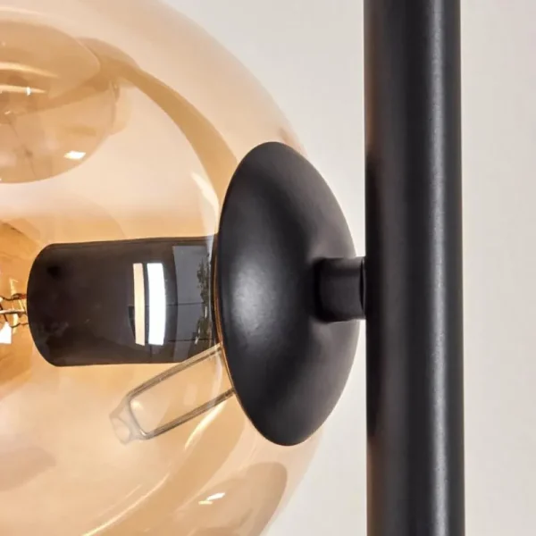 hofstein Lampadaire - Verre 15 cm Gastor Ambre, Fumé, 5 lumières* Lampes Modernes