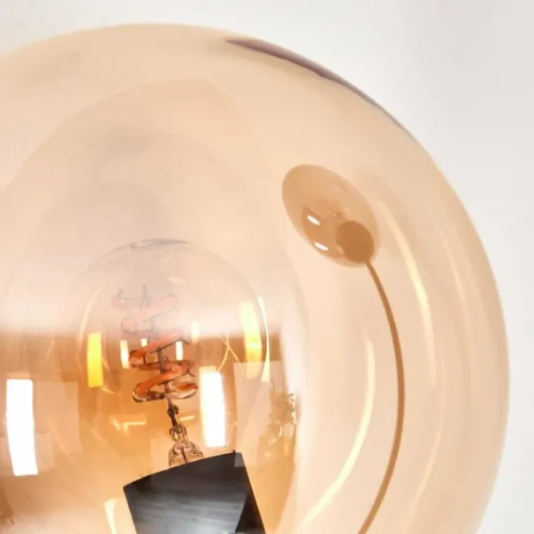 hofstein Lampadaire - Verre 15 cm Gastor Ambre, Clair, Fumé, 3 lumières* Lampes Modernes