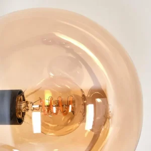 hofstein Lampadaire - Verre 15 cm Gastor Ambre, Clair, Fumé, 5 lumières* Lampes Modernes