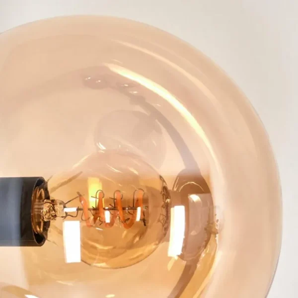 hofstein Lampadaire - Verre 15 cm Gastor Ambre, Clair, Fumé, 5 lumières* Lampes Modernes