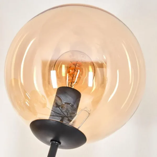 hofstein Lampadaire - Verre 15 cm Gastor Ambre, 6 lumières* Lampes En Verre
