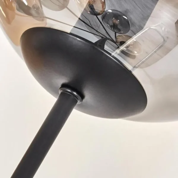 hofstein Lampadaire - Verre 15 cm Gastor Ambre, Clair, Fumé, 6 lumières* Lampes Modernes