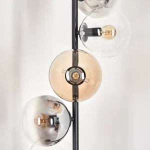 hofstein Lampadaire - Verre 15 cm Gastor Ambre, Clair, Fumé, 6 lumières* Lampes Modernes