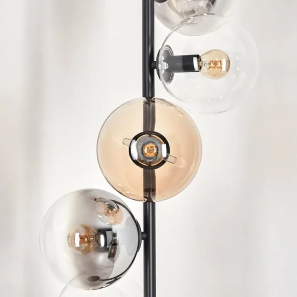 hofstein Lampadaire - Verre 15 cm Gastor Ambre, Clair, Fumé, 6 lumières* Lampes Modernes