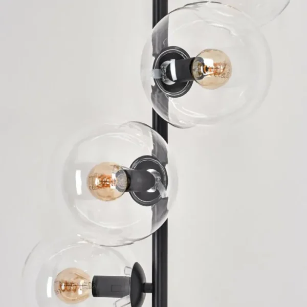 hofstein Lampadaire - Verre 15 cm Gastor Clair, 6 lumières* Lampes En Verre