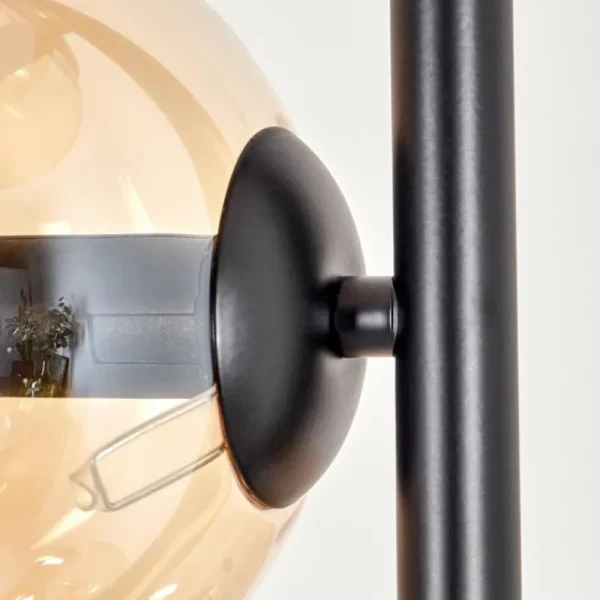 hofstein Lampadaire - Verre 15 cm Gastor Ambre, 4 lumières* Lampes En Verre