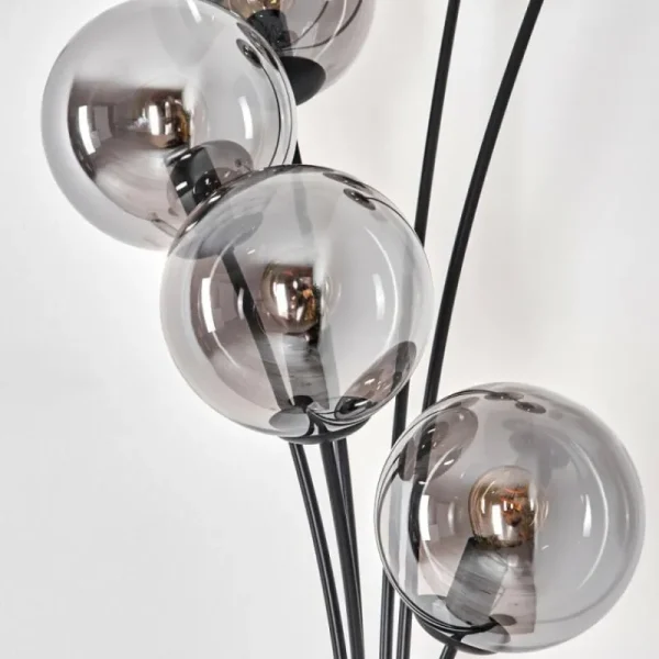hofstein Lampadaire - Verre 15 cm Gastor Fumé, 6 lumières* Lampes Modernes