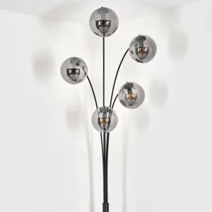 hofstein Lampadaire - Verre 15 cm Gastor Fumé, 5 lumières* Lampes Modernes