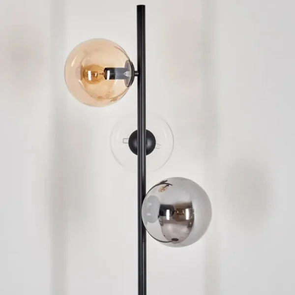 hofstein Lampadaire - Verre 15 cm Gastor Ambre, Clair, Fumé, 3 lumières* Lampes Modernes