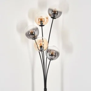 hofstein Lampadaire - Verre 15 cm Gastor Ambre, Clair, Fumé, 5 lumières* Lampes Modernes