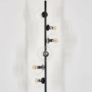 hofstein Lampadaire - Verre 15 cm Gastor Clair, 6 lumières* Lampes En Verre